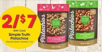 Kroger Simple Truth Pistachios offer