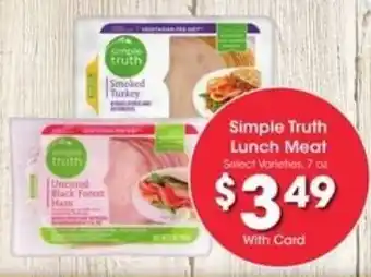 Kroger Simple Truth Lunch Meat offer
