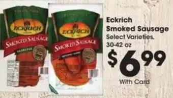 Kroger Eckrich Smoked Sausage 30-42 oz offer