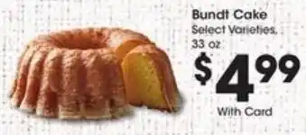 Kroger Bundt Cake 33oz offer
