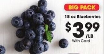 Kroger Blueberries 18 oz offer