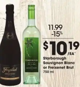 Kroger Starborough Sauvignon Blanc or Freixenet Brut 750 ml offer