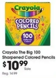 Kroger Crayola The Big 100 Sharpened Colored Pencils offer