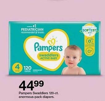 Target Pampers swaddlers enormous-pack diapers. offer