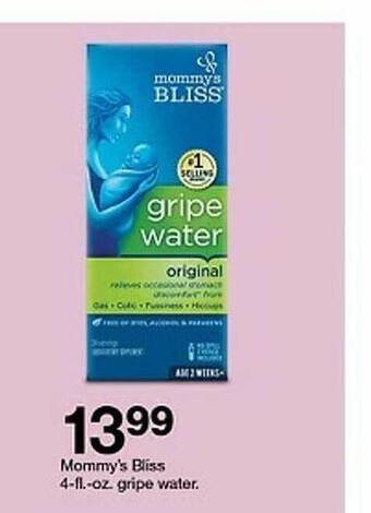 Target Mommy's bliss gripe water. offer