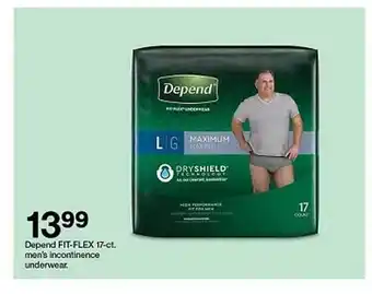 Target Depend fit-flex men's incontinence underwear. offer