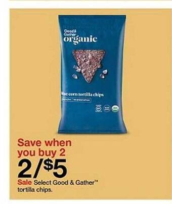 Target Select good & gather tortilla chips. offer