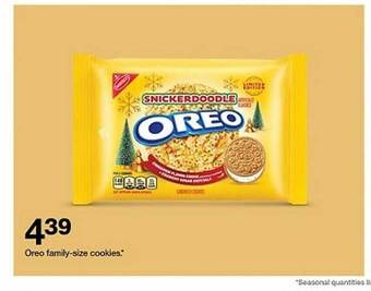 Target Oreo family-size cookies. offer
