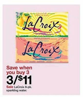 Target Lacroix sparkling water. offer