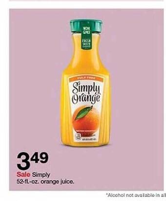 Target Simply orange juice. offer
