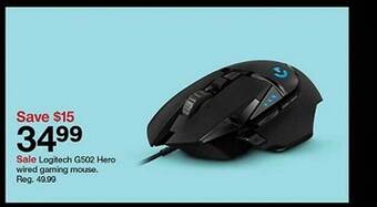 Target Logitech g502 hero wired gaming mouse. offer