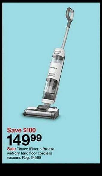 Target Tineco ifloor 3 breeze wet dry hard floor cordless vacuum. offer
