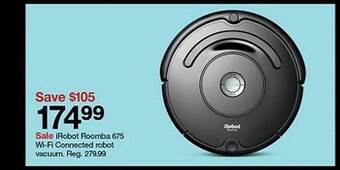 Target Irobot roomba 675 wi-fi connected robot vacuum. offer