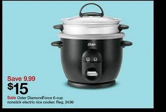 Target Oster diamondforce 6-cup nonstick electric rice cooker offer