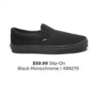 Slip-on black monochrome