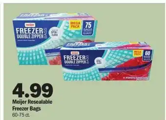 Meijer Meijer resealable freezer bags offer