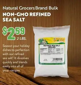 Natural Grocers Natural grocers brand bulk non-gmo refined sea salt offer