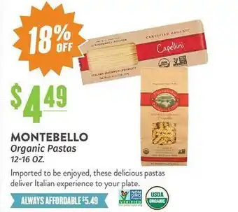 Natural Grocers Montbello organic pastas offer