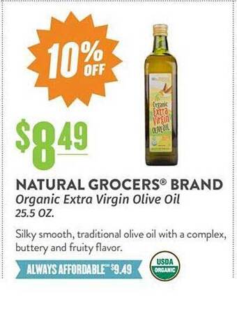 Natural Grocers Natural grocers brand organic extra virgin olive oil offer