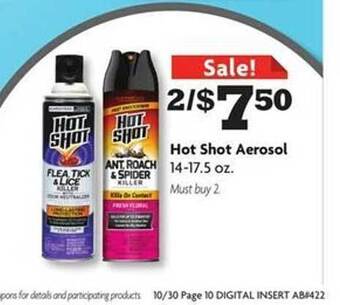 Family Dollar Hot shot aerosol offer