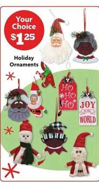Family Dollar Holiday ornaments offer