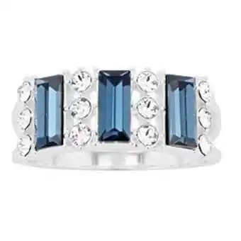 Kohl's Brilliance silver plated triple baguette crystal ring offer