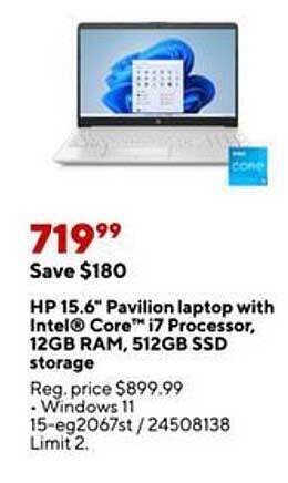 Staples Hp 15.6 offer