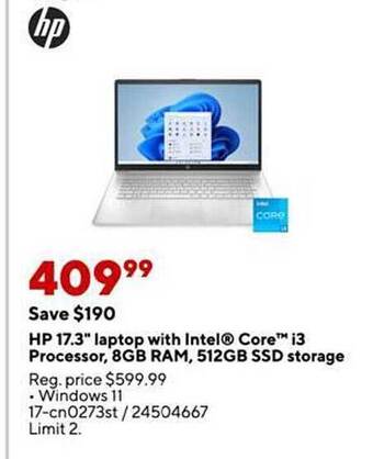 Staples Hp 17.3 offer