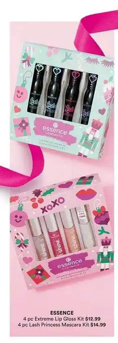 Ulta Beauty Essence 4 pc extreme lip gloss kit 4pc lash princess mascara kit offer