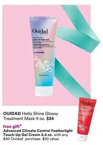 Ulta Beauty Ouidad hello shine glossy treatment mask offer