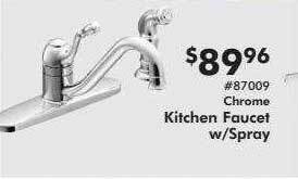 Valu Home Centers Chrome kitchen faucet w-spray offer