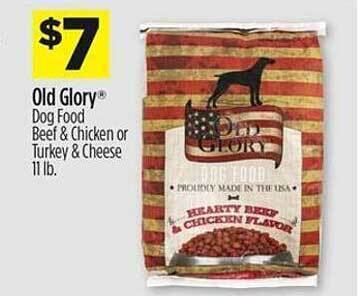 Old glory dog food dollar clearance general