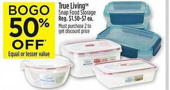 Dollar General True living snap food storage offer
