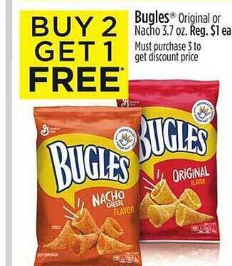 Dollar General Bugles original or nacho offer