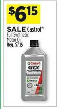 Dollar General Castrol full synthetic motor oil offer