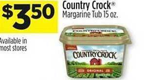 Dollar General Country crock margarine tub offer