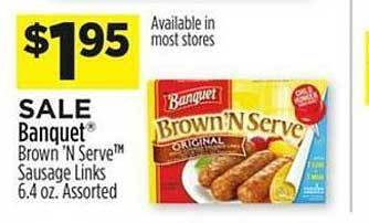 Dollar General Banquet brown 'n serve sausage links offer