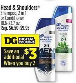 Dollar General Head & shoulders shampoo or conditioner offer