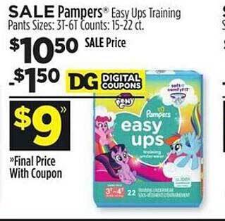Dollar General Pampers easy ups training offer