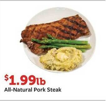 Fareway Allnatural pork steak offer