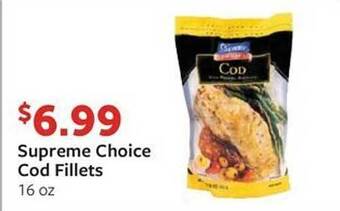 Fareway Supreme choice cod fillets offer