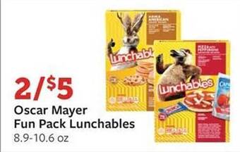 Fareway Oscar mayer fun pack lunchables offer