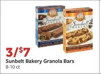 Fareway Sunbelt bakery granola bars offer