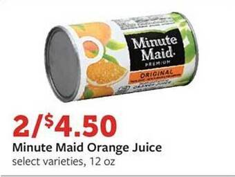 Fareway Minute maid orange juice offer