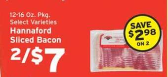 Hannaford Hannaford sliced bacon offer