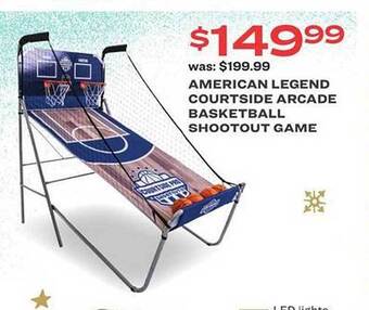 Academy American legend courtside arcade basketball shootout game offer