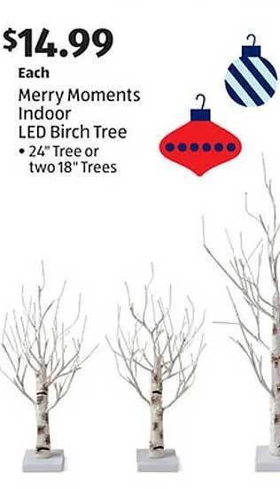 Aldi Merry moments indoor led birch tree offer