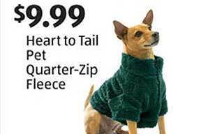Aldi Heart to tail pet quarter-zip fleece offer