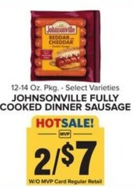 Food Lion Johnsonville Fully Cooked Dinner Sausage offer
