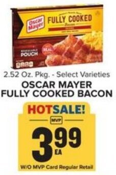 Food Lion Oscar Mayer Fully Cooked Bacon offer